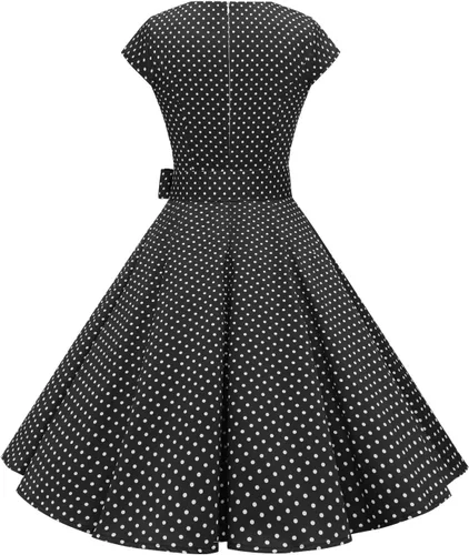 Vista 84 de Dressystar - Vestidos clásicos de fiesta con mangas casquillo, estilo Rockabilly y retro de la década de 1950