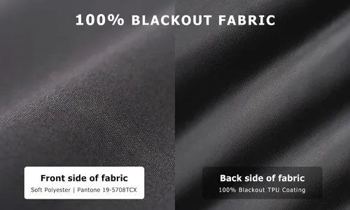 Vista 2 de LazBlinds 100% Blackout Roller Shades, 48"x72", Black Persianas inalámbricas sin herramientas, sin taladro, para ventanas, con aislamiento térmico