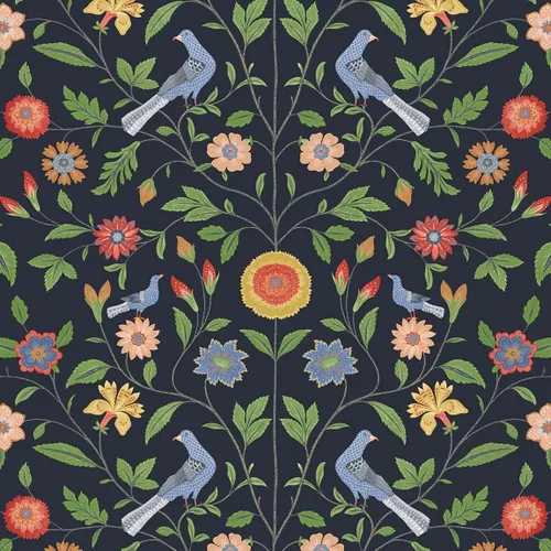Vista 8 de NextWall Bird Toile - Papel tapiz autoadhesivo (ónix)