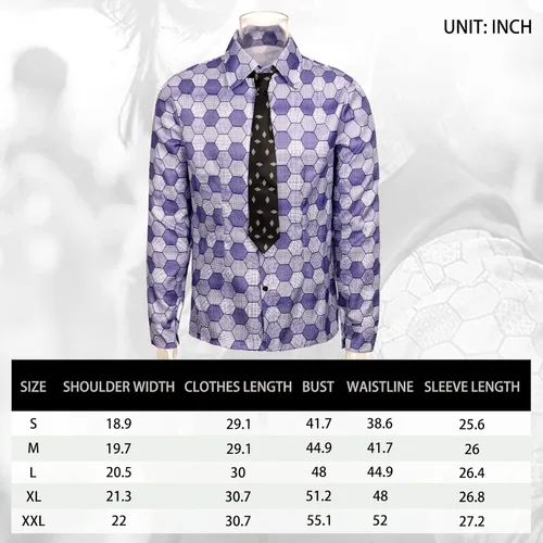 Vista 7 de Disfraz de Joker de Halloween para hombre, camisa de caballero Heath Ledger, traje de corbata