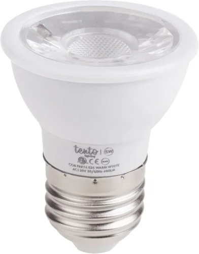 Vista 3 de tento Bombilla LED Par16 E26 Edison Base regulable 480lm 2750-3000k Blanco Cálido Paquete de 10 Piezas de Repuesto Halógeno