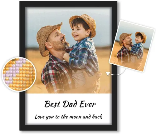 Vista 14 de Kits de pintura de diamantes personalizados para adultos, arte de diamantes con foto personalizada, imagen privada personalizada, decoración