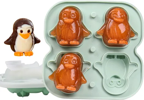 Vista 7 de Bandeja de cubitos de hielo de dinosaurio, molde para cubitos de hielo de dinosaurio 3D, bandeja de hielo de silicona con formas grandes