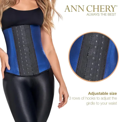 Vista 2 de Ann Chery Corsé entrenador de cintura para mujer - Cinchador de cintura colombiano - Moldeador de cuerpo de látex de 3 ganchos - Edición 2046