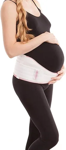 Vista 7 de GABRIALLA Cinturón de apoyo de maternidad con forro de algodón transpirable, ayuda a prevenir las estrías y aliviar el dolor de espalda baja