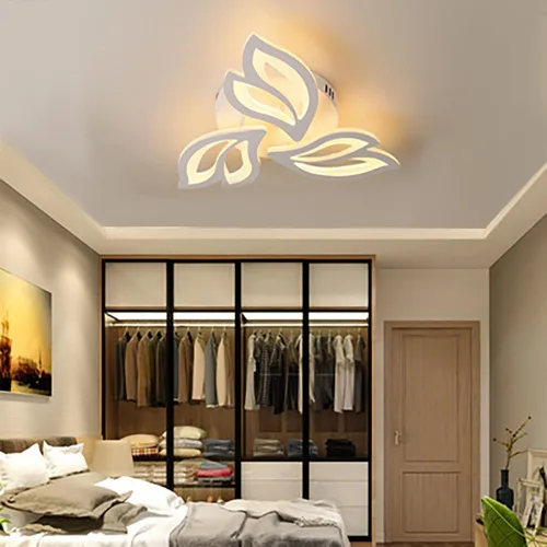 Vista 8 de Modern Floral LED Ceiling Light with Remote Control, 36W,Ceiling Light Fixture,Supports APP dimming, Suitable for bedrooms, Balconies, hallways
