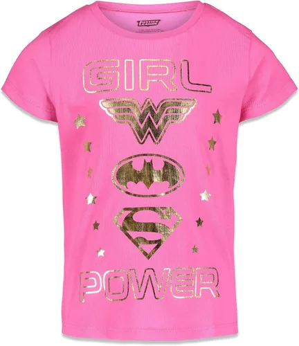 Vista 6 de DC Comics Paquete de 4 camisetas Wonder Woman Girls Oro