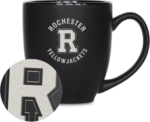 Vista 179 de Rico Industries - Taza de cerámica mate negra con grabado láser estándar de 15oz para NCAA (escuelas T & U) - Para bebidas calientes o frías