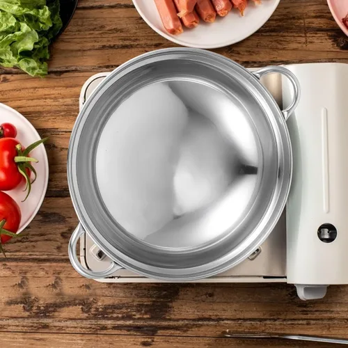 Vista 7 de GANAZONO 2 piezas de acero inoxidable -derramar olla caliente cocina cocina segura mango diseño fácil de limpiar para uso doméstico