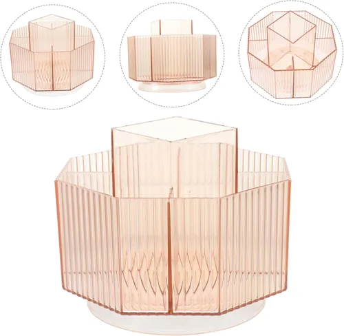 Vista 9 de DOITOOL Soporte para lápiz labial de maquillaje, organizador de brochas cosméticas de mesa, caja de almacenamiento