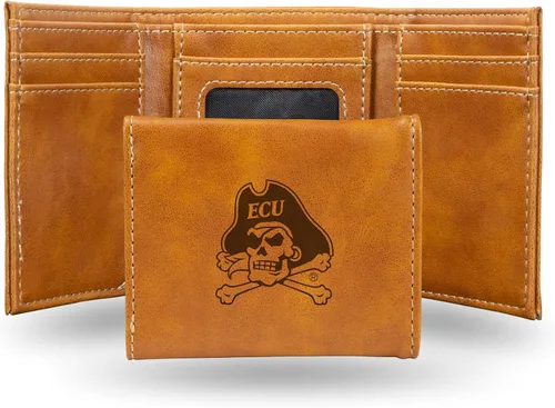 Vista 117 de NCAA Rico Industries - Billetera triple grabada con láser, con grabado láser, accesorio para hombre