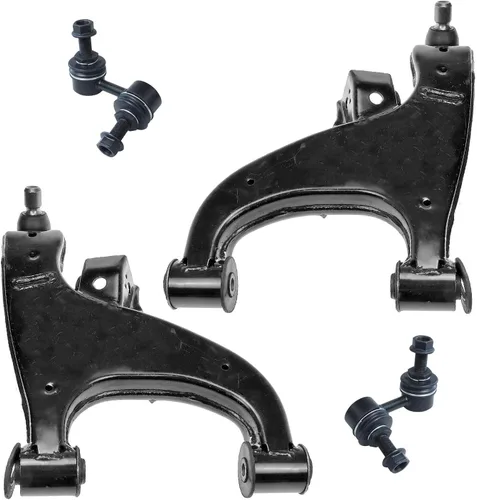 Vista 180 de Detroit Axle - Ejes de eje CV delantero izquierdo y derecho + Reemplazo de juntas esféricas de brazos de control inferiores delanteros para Ford