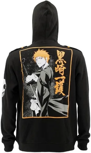 Vista 2 de Ripple Junction Bleach - Sudadera con capucha militar de anime Ichigo e iconos para hombres y mujeres
