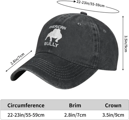 Vista 7 de American Bully - Sombrero de vaquero ajustable para ocio al aire libre, unisex, color negro