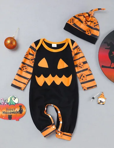 Vista 3 de Mameluco para bebé recién nacido, traje de Halloween, conjunto de regalo