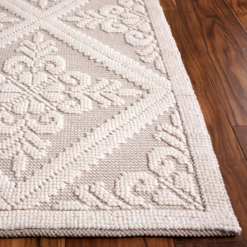 Vista 3 de SAFAVIEH Vermont Collection - Alfombra decorativa de 2 pies 3 pulgadas x 4 pies, color marfil, lana hecha a mano, ideal para zonas de alto tráfico