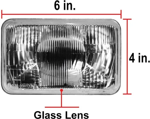 Vista 3 de Parts N Go - Faros delanteros de conversión rectangulares 4 x 6 de halogéno H4, juego de bombillas - H4656, H4651