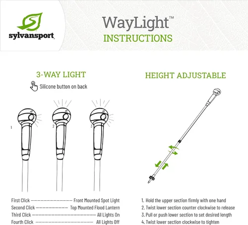 Vista 5 de WayLight - Luz LED multifuncional para acampar y bastón de senderismo