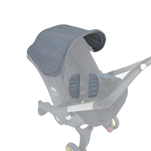 Vista 10 de Accesorios de Repuesto para Cochecito Capota, Escudo de Protección, Parasol Textil Compatible con Asiento de Automóvil y Cochecito Doona (Negro)