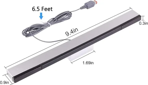 Vista 2 de Nueva barra de sensor infrarrojo con cable para mando Nintendo Wii