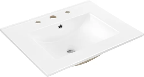 Vista 20 de JONATHAN Y - Lavabo auxiliar de 20 pulgadas para baño, 3 agujeros, color negro