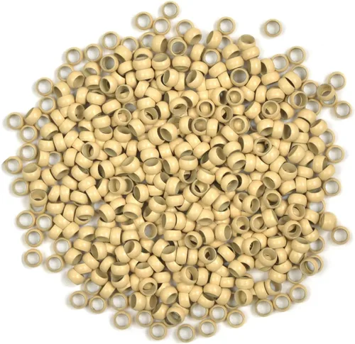 Vista 14 de Extensiones de cabello con microeslabones de 0.118 pulgadas, cuentas de micro anillos de cobre, nano cuentas para extensiones de cabello