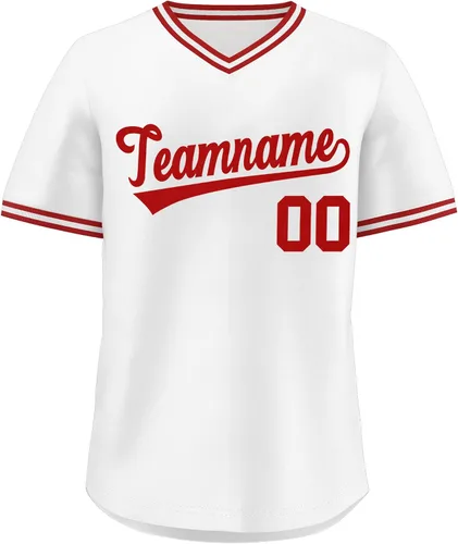 Vista 11 de KXK - Camiseta de béisbol personalizada con nombre y número cosidos, estilo Hip Hop, con cuello en V, atlética, para hombres, mujeres y jóvenes