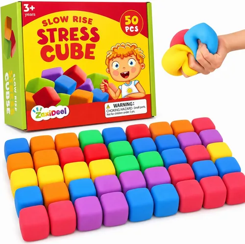 Vista 8 de Juguetes antiestrés para niños y adultos: cubo de estrés de elevación lenta