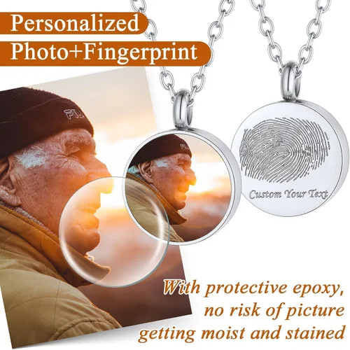 Vista 66 de FindChic Collares personalizados con urna para cenizas, barra vertical, gato, luna, reloj de arena, garra de perro, acero inoxidable, chapado en oro