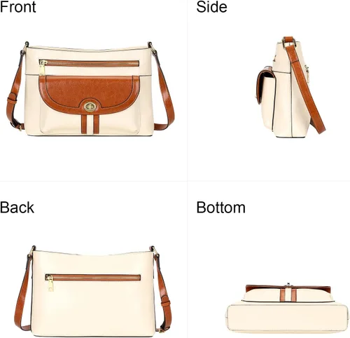 Vista 4 de Over Earth Bolsos cruzados de cuero para mujer, bolso de hombro para mujer