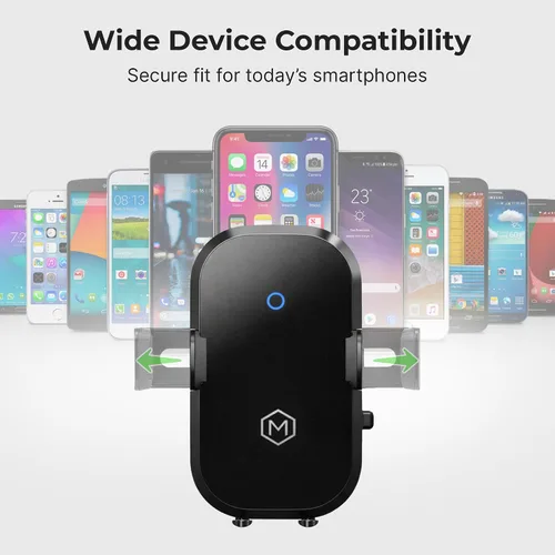 Vista 2 de Soporte inalámbrico para cargador de automóvil, escaneo automático y agarre automático, compatible con iPhone 14/15/16/17/Galaxy, teléfonos