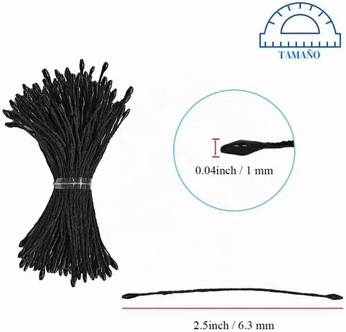 Vista 2 de HAHIYO 1000 piezas de 0.039 in negro perla doble cabeza flor Pistilo para hacer flores, decoración de álbumes de recortes, mini hecho a mano