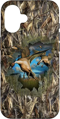 Vista 32 de Carcasa para iPhone 17, diseño de camuflaje de caza de aves acuáticas