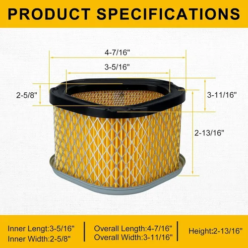 Vista 7 de Panari GY20574 LG191 Kit de mantenimiento del filtro de aire para AM123553 AM121608 LX173 LT133 LT155 LTR155 STX30 STX38 Scotts S1642 SST15 Tractor