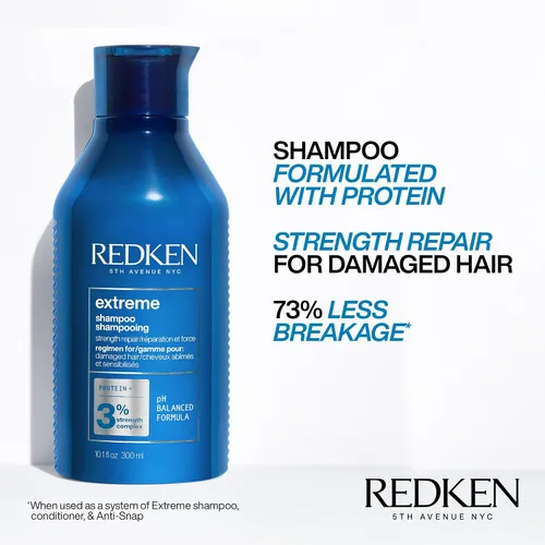 Vista 2 de Redken Extreme Shampoo - Strengthen & Repair Damaged Hair, For Damaged Hair, Infused With Proteins