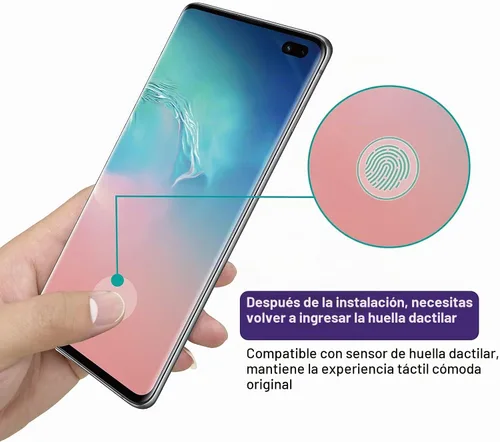 Vista 4 de AACL Protector de pantalla de vidrio templado curvado para Samsung Galaxy S10 Plus