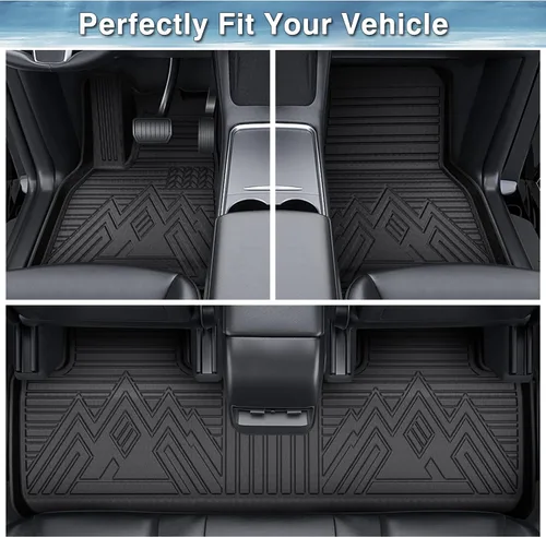 Vista 3 de Mixsuper Alfombrillas Delanteras del Piso Compatibles con Ford F-250/F-350/F-450/F-550 2012-2016, Super Duty con Pedal Elevado del Lado