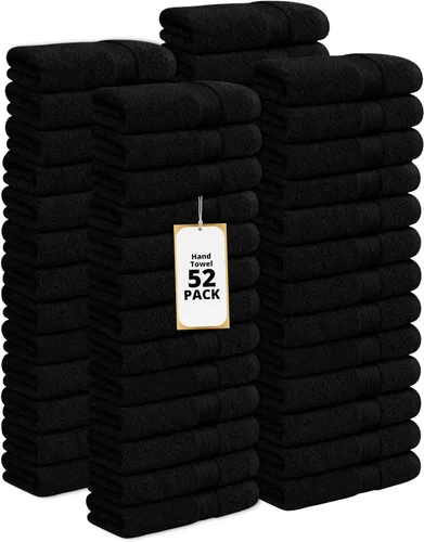 Vista 29 de Ample Decor Toalla de mano de 18 x 28 pulgadas, paquete de 6, 600 GSM, 100% algodón, certificado Oeko Tex, suave, absorbente, gruesa, duradera Beige
