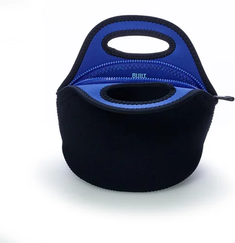 Vista 6 de BUILT Gourmet Getaway Bolsa Tote de Almuerzo de Neopreno Suave Ligera, Aislada y Reutilizable, Talla Única, Negro