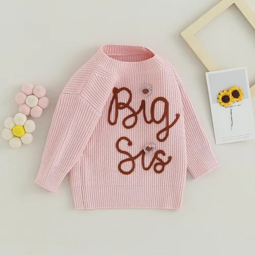 Vista 24 de VISGOGO Suéter a juego para hermanitas grandes y pequeñas, ropa de una sola pieza