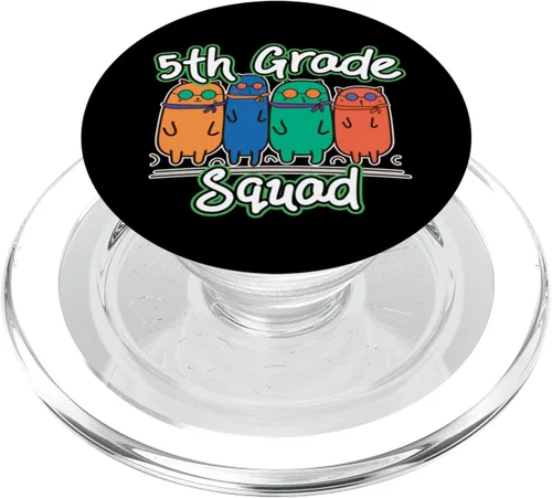 Vista 7 de 5th Grade Squad Cute Cats Back to School Fifth Grade PopSockets Adhesive PopGrip