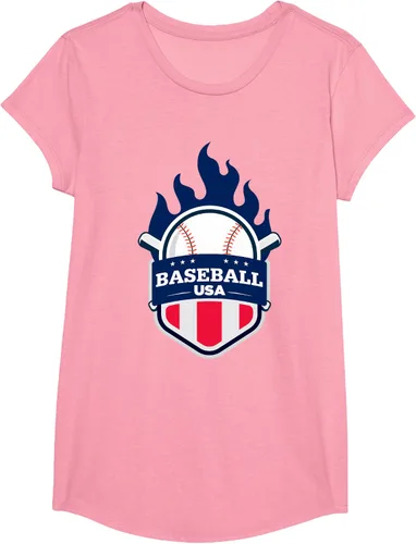 Vista 71 de Baseball USA Support the Team Shirt - Camiseta con la bandera de Estados Unidos, Blanco, S