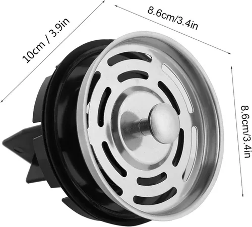 Vista 6 de Pilipane Combo de colador y tapón para fregadero de cocina, accesorios de piezas de triturador de desechos de alimentos, reemplazo de colador