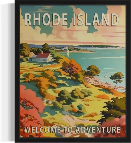 Vista 38 de Póster artístico de paisaje del estado de Alabama, decoración artística de paisaje retro de estados, pintura de montaña y paisaje de aventura