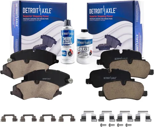 Vista 102 de Detroit Axle - Pastillas de freno traseras para Toyota Prius 2012-2015 Prius Plug-In 2017-2018 Corolla iM 2016 Sion iM 2011-2017 Lexus CT200h