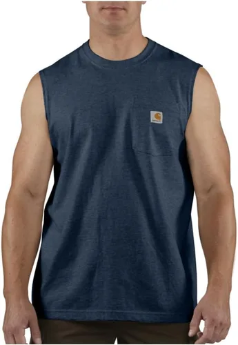 Vista 3 de Carhartt Men's Dearborn Relaxed Sleeveless T-Shirt Negro