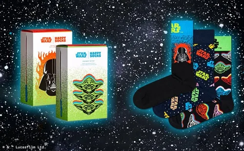 Vista 2 de Happy Socks Star Wars Limited Edition Crew Socks, Gift Boxes for Men and Women - made with Sustainable Cotton