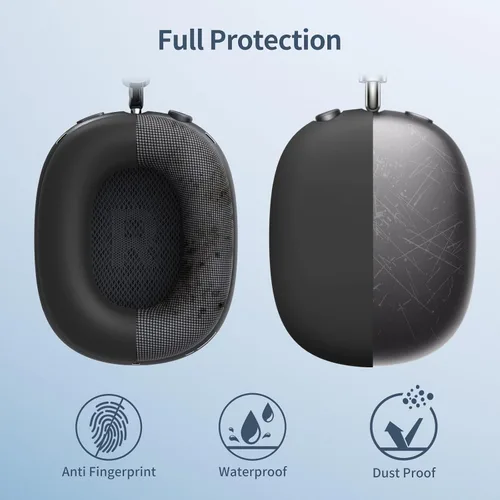 Vista 2 de Fintie Funda de silicona 3 en 1 para AirPods Max 2 (2026) y AirPods Max 1 (2020/2024) para auriculares, almohadillas antiarañazos, almohadillas