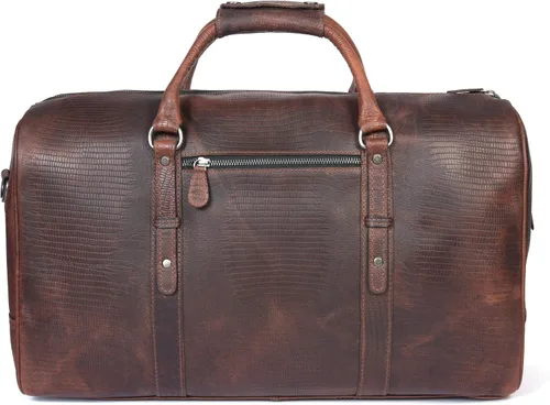 Vista 7 de Bolsa de viaje de cuero Bolsa deportiva para gimnasio, bolsa de mano para equipaje de avión, regalo para el día del padre por Aaron Leather Goods
