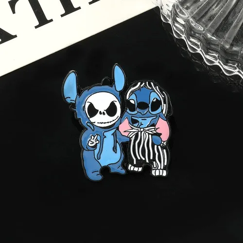 Vista 5 de Ohana - Alfileres esmaltados de puntada de anime Ohana Means Family Stitch Pines de solapa para mujeres, hombres, niñas, niños, broche, mochila